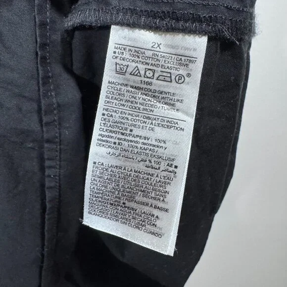 Old Navy Smocked Off-the-Shoulder Flutter-Sleeve Top Size 2X Black Brown Peasant - Picture 4 of 4